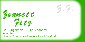 zsanett fitz business card